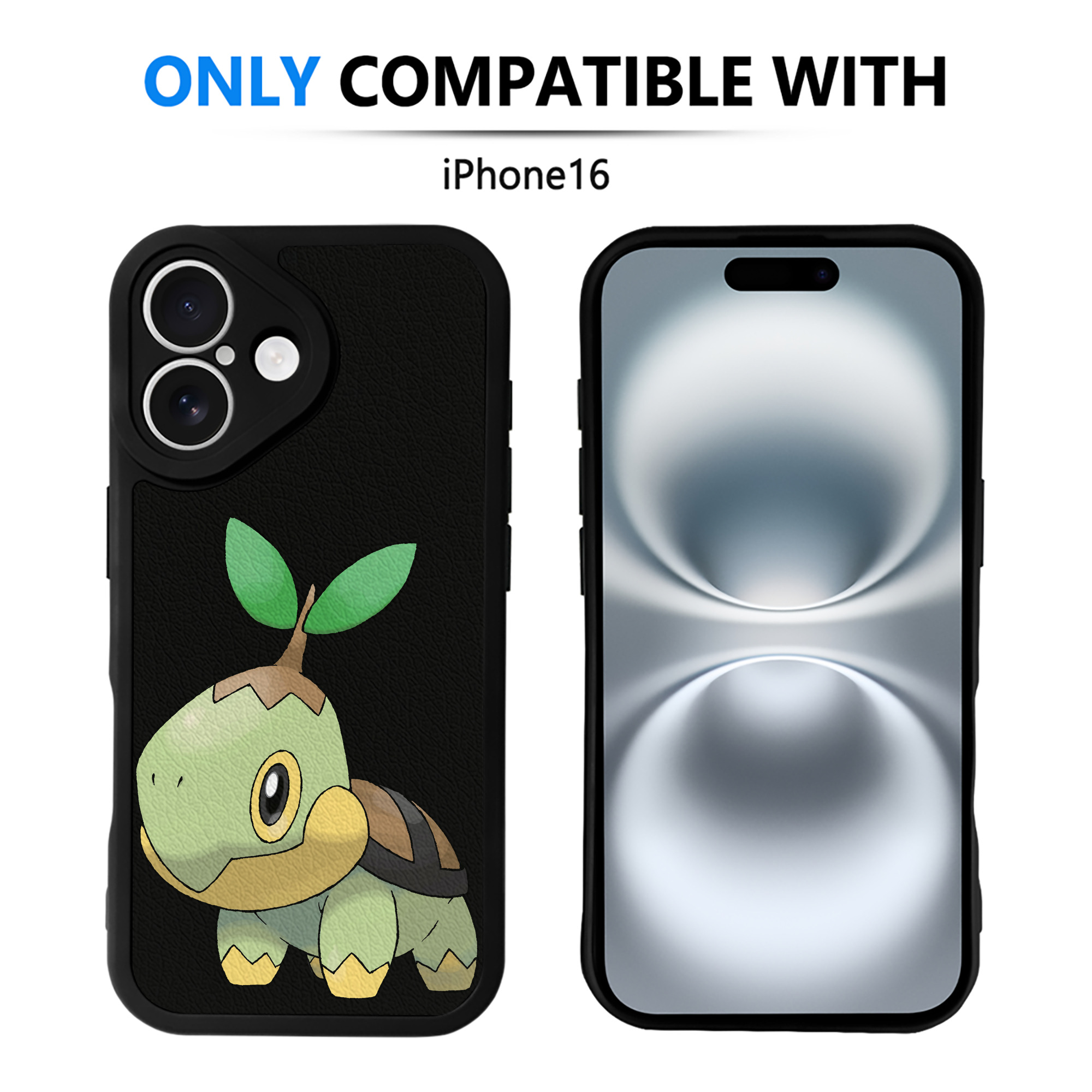 （画像用） ポケットモンスター Pokémon 【iPhone 16シリーズ対応】シリコンスマホケース（レザー調） 材質：シリコン